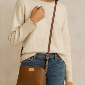 Michael Kors Brown Textured Bag‎